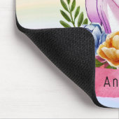 Niedliche Lila Mädchen Unicorn Rainbow Individuell Mousepad (Ecke)