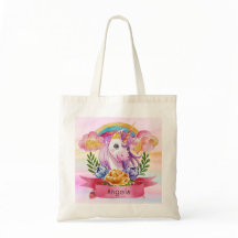 Niedliche Lila Mädchen Unicorn Rainbow Individuell