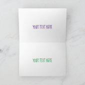 Niedliche lila Mangostanfrucht Cartoon Abbildung Karte (Innenseite)