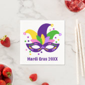 Niedliche Lila Mardi Gras Mask Serviette (Beispiel)