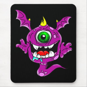 Niedliche Lila Menschen essen Monster Mousepad