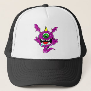 Niedliche Lila Menschen essen Monster Truckerkappe
