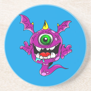 Niedliche Lila Menschen essen Monster Untersetzer
