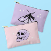 Niedliche Lila Moth Zipper Pouch Zubehörtasche