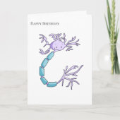 Niedliche Lila Neuron Myelin Sheath Happy Birthday Karte (Vorderseite)