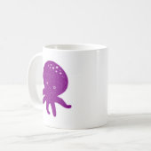 Niedliche Lila Oktopus Alte Printwerbung Kaffeetasse (Vorderseite Links)