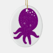 Niedliche Lila Oktopus Alte Printwerbung Keramik Ornament (Rechts)