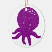 Niedliche Lila Oktopus Alte Printwerbung Keramik Ornament (Links)