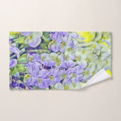 Niedliche lila Orchideen Blume Aquarell Badhandtuch Set (Handtuch)