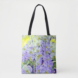 Niedliche lila Orchideen Blume Aquarell Tasche