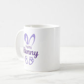 Niedliche Lila Ostermama Bunny Rabbit Ohren Kaffeetasse (Vorderseite Links)