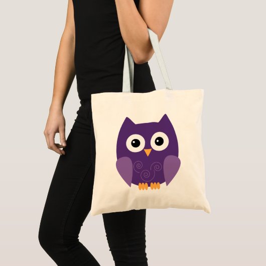 Niedliche Lila Owl Kids Trick oder Trete Tragetasche (Vorderseite (Produkt))