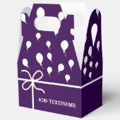 Niedliche Lila Party-Ballons und Ribbons nach Maß Geschenkschachtel (Offen)
