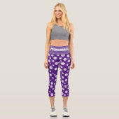 Niedliche lila pickleball High-Tailsport Leggings (Vorderseite)
