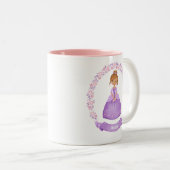 Niedliche Lila Prinzessin Personalisiert Zweifarbige Tasse (VorderseiteRechts)