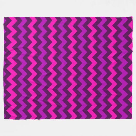 Niedliche Lila rosa Chevrons Grosses Fleece Blanke (Vorderseite (Horizontal))