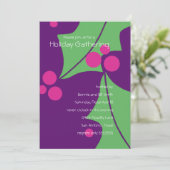 Niedliche Lila Rosa-Holys-Feier Einladung (Stehend Vorderseite)