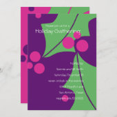 Niedliche Lila Rosa-Holys-Feier Einladung (Vorne/Hinten)