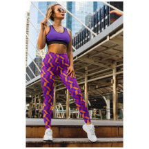 Niedliche Lila rosa Yoga-Leggings