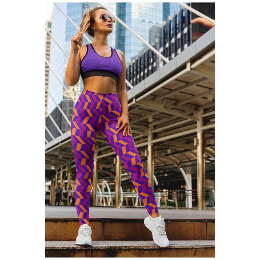 Niedliche Lila rosa Yoga-Leggings Leggings