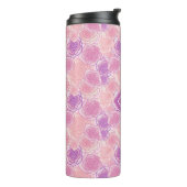 Niedliche Lila Rose Floral Custom Monogram Thermosbecher (Nach links gedreht)