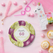 Niedliche Lila Rübenbäume Kunst, Dichtung und Musi Pappteller (Party)