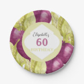 Niedliche Lila Rübenbäume Kunst, Dichtung und Musi Pappteller (Vorderseite)