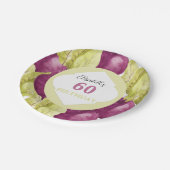 Niedliche Lila Rübenbäume Kunst, Dichtung und Musi Pappteller (Schrägansicht)