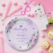 Niedliche lila Schmetterlingswache Pappteller (Party)