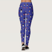 Niedliche Lila Skulpturen und Bows Coquette Leggings (Rückseite)