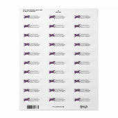 Niedliche Lila Spiegelung Rücksendeadresse (Vorne)