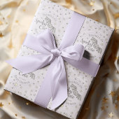 Niedliche Lila Spooky Niedliche Oktoberdusche Geschenkpapier