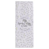 Niedliche Lila Spooky Niedliche Oktoberdusche Geschenktüte Für Weinflaschen (Rückseite)