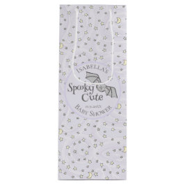 Niedliche Lila Spooky Niedliche Oktoberdusche Geschenktüte Für Weinflaschen