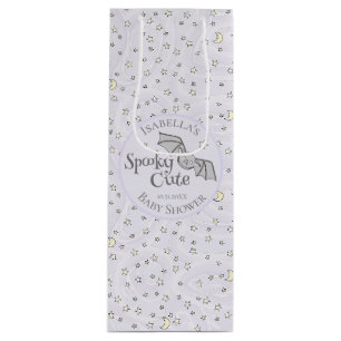 Niedliche Lila Spooky Niedliche Oktoberdusche Geschenktüte Für Weinflaschen