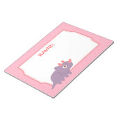 Niedliche Lila Triceratops Dinosaurier für Kinder Notizblock (angewinkelt)