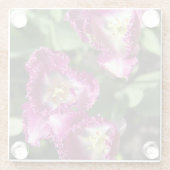 Niedliche lila Tulpen im Garten Glasuntersetzer (Rückseite)