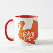 Niedliche Lila Türkei Form mit Text Typografy Tass Tasse (Links)