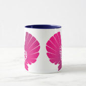 Niedliche Lila Türkei Form mit Texttypografie Tasse (Zentrum)