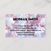 Niedliche Lila und blaue Alkoholkarte Business Car Visitenkarte (Rückseite)