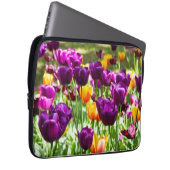 Niedliche lila und gelbe Tulpen Laptopschutzhülle (Vorne Rechts)