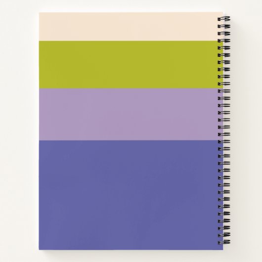 Niedliche Lila und grüne Streifen Moderne Personal Notizblock (Rückseite)