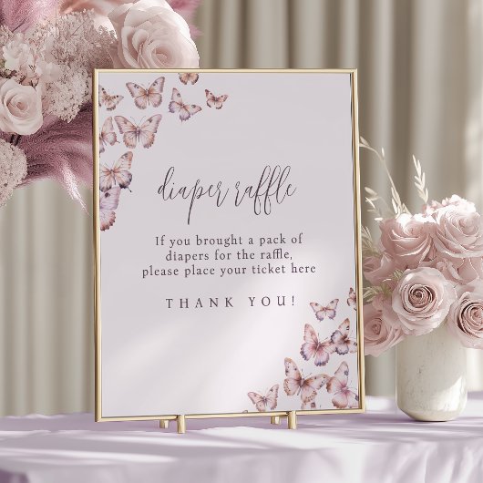 Niedliche Lila und rosa Schmetterlingsfleckenkleid Poster