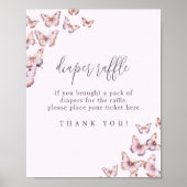 Niedliche Lila und rosa Schmetterlingsfleckenkleid Poster (Vorne)