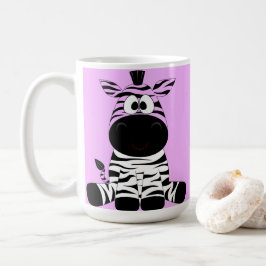 Niedliche lila Zebra-Tasse Kaffeetasse