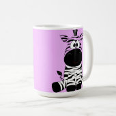 Niedliche lila Zebra-Tasse Kaffeetasse (VorderseiteRechts)