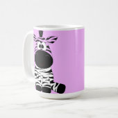 Niedliche lila Zebra-Tasse Kaffeetasse (Vorderseite Links)