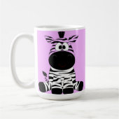 Niedliche lila Zebra-Tasse Kaffeetasse (Links)