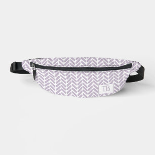 Niedliche Lila Zickzack Monogramm-Initialen Bauchtasche