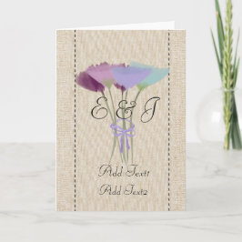 Niedliche Lilac Peony Bouquet Mit Monogramm Karte